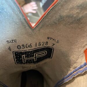 HP Interior Label with Blue and Orange Accents